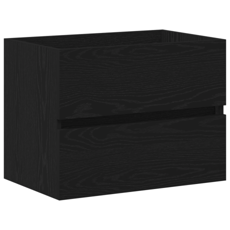vidaXL Badkamertenk te kast Zwart Eiken 60 x 38,5 x 45 cm Bewerkt hout afbeelding2 - 1