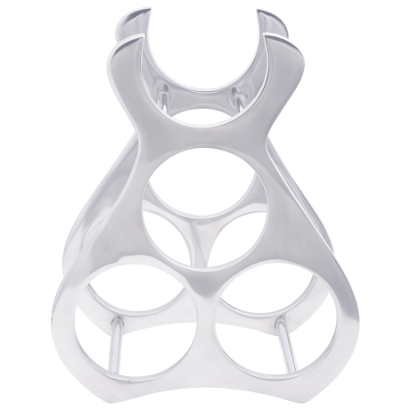 vidaXL Wijnrek 23x14x28 cm aluminium zilverkleurig afbeelding2 - 1