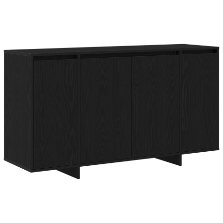 vidaXL Dressoir Zwart Eiken 135 x 41 x 75 cm Bewerkt hout afbeelding2 - 1