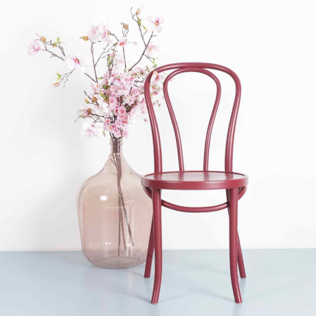 Vienna Thonet No. 18 houten bistrostoel burgundy afbeelding2 - 1