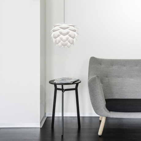 Silvia Mini hanglamp white - met koordset zwart - Ø 32 cm afbeelding2 - 1