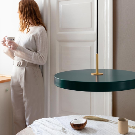 Asteria Medium hanglamp forest green - met koordset - Ø 43 cm afbeelding2 - 1