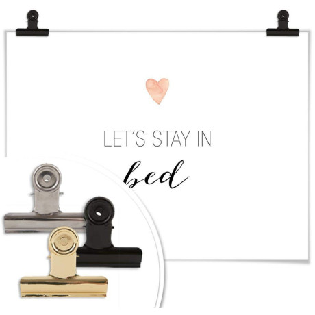 Wall-Art Poster Let's stay in bed Poster zonder lijst (1 stuk) afbeelding2 - 1