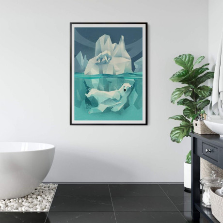 Wall-Art Poster Polair Bear Poster zonder lijst (1 stuk) afbeelding2 - 1