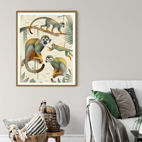 Wall-Art Poster Squirrel Monkeys Poster zonder lijst (1 stuk) afbeelding2 - 1