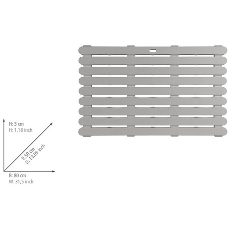 WENKO Badmat Modell Indoor & Outdoor Badmat van stevig kunststof, antislip onderkant (1 stuk) afbeelding2 - 1