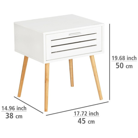 WENKO Bijzettafel Finja BxDxH: 45x38x50 cm, gemaakt van bamboe afbeelding2 - 1