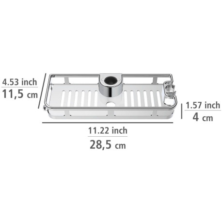 WENKO Doucherekje Libertà chroom Bevestiging zonder boren en schroeven afbeelding2 - 1