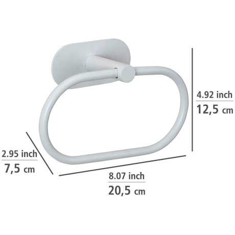 WENKO Handdoekring Turbo-Loc model Orea van edelstaal, bevestigen zonder boren afbeelding2 - 1