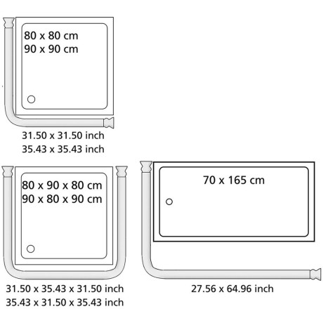 WENKO Hoekstang Model Era Hoekrail van aluminium voor douchegordijnen, inclusief 16 speciale glijders, 81 cm x 2 cm afbeelding2 - 1