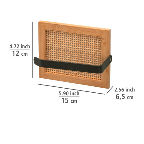 WENKO Toiletrolhouder Allegre van bamboe en rotan afbeelding2 - 1