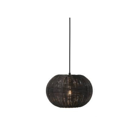 Werna rattan hanglamp zwart - 30 x 20 cm afbeelding2 - 1