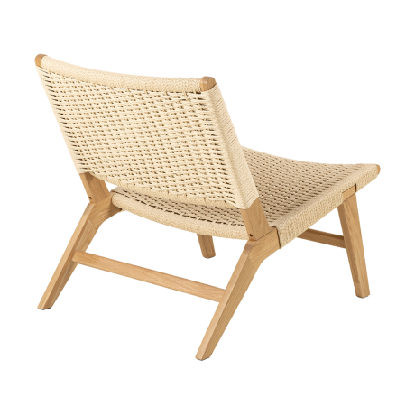 William houten fauteuil beige - met gewoven zitting afbeelding2 - 1