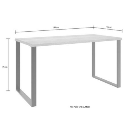 Wimex Bureau Home Desk Met metalen sleevoet, in 3 breedten afbeelding2 - 1