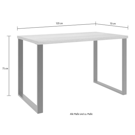 Wimex Bureau Home Desk Met metalen sleevoet, in 3 breedten afbeelding2 - 1