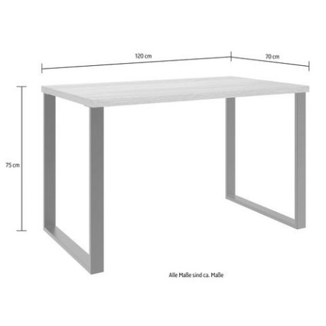 Wimex Bureau Home Desk Met metalen sleevoet, in 3 breedten afbeelding2 - 1