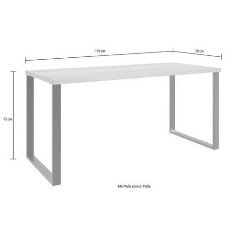 Wimex Bureau Home Desk Met metalen sleevoet, in 3 breedten afbeelding2 - 1