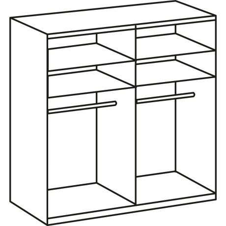 Wimex Kledingkast Niveau met glas- en spiegeldeuren afbeelding2 - 1