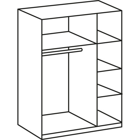 Wimex Kledingkast Niveau met glas- en spiegeldeuren afbeelding2 - 1