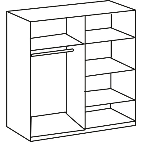 Wimex Kledingkast Niveau met glas- en spiegeldeuren afbeelding2 - 1