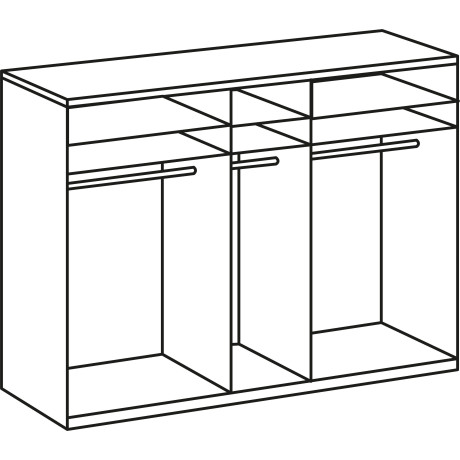 Wimex Kledingkast Niveau met spiegeldeuren afbeelding2 - 1