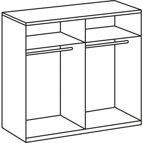 Wimex Kledingkast Niveau met spiegeldeuren afbeelding2 - 1