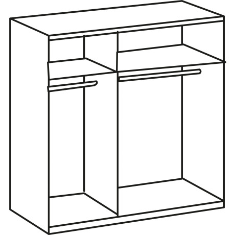 Wimex Kledingkast Niveau met spiegeldeuren afbeelding2 - 1