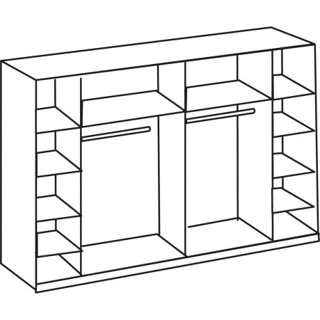 Wimex Schuifdeurkast Stockholm Kledingkast met spiegel BESTSELLER kast garderobe afbeelding2 - 1