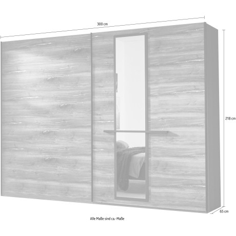 Wimex Zweefdeurkast Winnipeg met spiegel afbeelding2 - 1