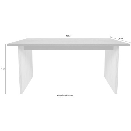 Woodman Eettafel Stripe Houtfineer van eiken afbeelding2 - 1