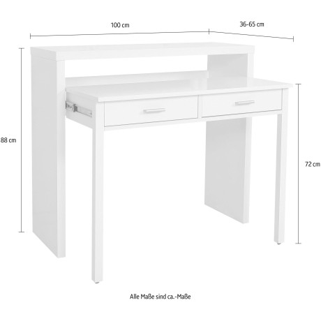 Woodman Sidetable Vince met uittrekfunctie, in eenvoudig scandinavisch design afbeelding2 - 1