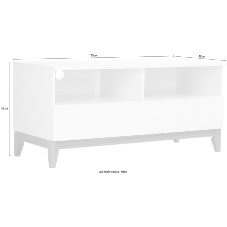Woodman Tv-meubel Elinee Breedte 120 cm, in trendy Scandinavische look afbeelding2 - 1
