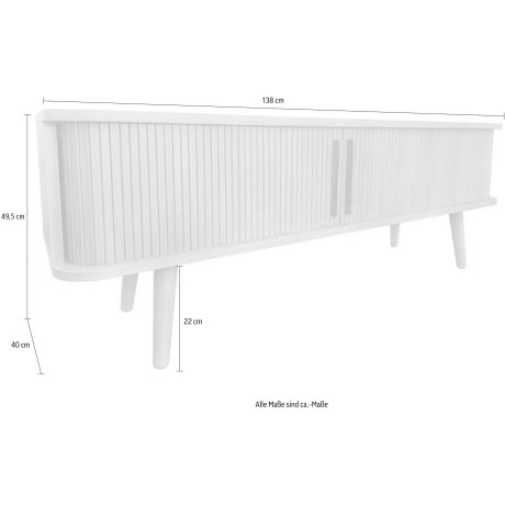 Woodman Tv-meubel Rove uniek ontwerp, breedte 138 cm, met eikenfineer afbeelding2 - 1