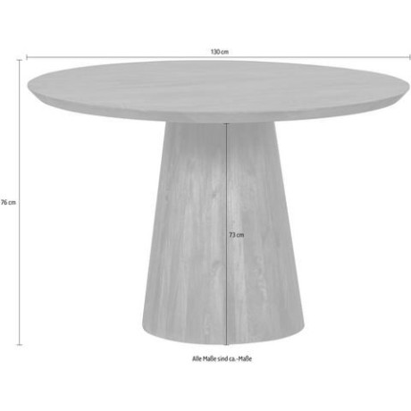 WOOOD Eettafel Limit van mango-hout, ronde vorm, h 76 cm x ø 130 cm afbeelding2 - 1