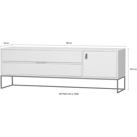 WOOOD Tv-kast Silas Tv Meubel 180Cm Grenen Dust afbeelding2 - 1