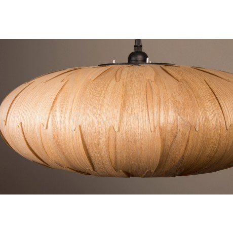 Dutchbone Dutchbone Bond Hanglamp Ovaal 50 cm Hout Naturel afbeelding3 - 1