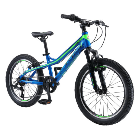 BikeStar MTB kinderfiets 20 inch blauw /groen, 7 speed afbeelding3 - 1