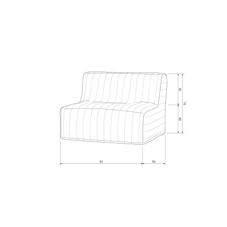 vtwonen vtwonen Opblaasbare Tuinfauteuil Sit On Air - PE - Zand/Wit - 70x87x90 afbeelding3 - 1