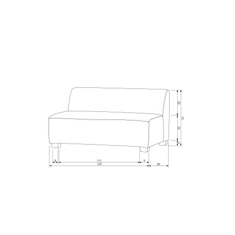 vtwonen vtwonen 2-Zits Bank Buiten Hollandia - PVC - Groen - 74x129x85 afbeelding3 - 1