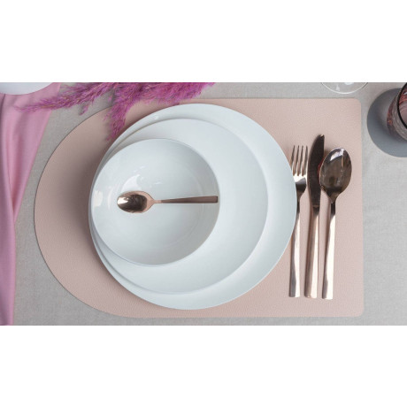 Jay Hill Placemats - Vegan leer - Grijs / Roze - Bread - dubbelzijdig - 44 x 30 cm - 4 Stuks afbeelding3 - 1