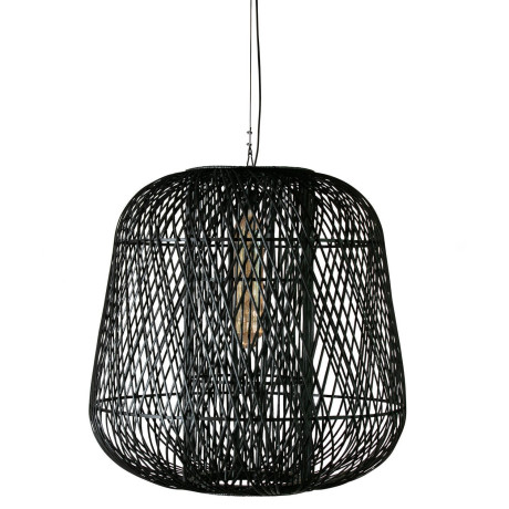 WOOOD Exclusive Moza Hanglamp - Bamboe - Zwart - 100x100x100 afbeelding3 - 1