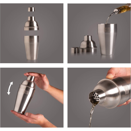 Vacu Vin Cocktailshaker - Zilver - 550 ml afbeelding3 - 1