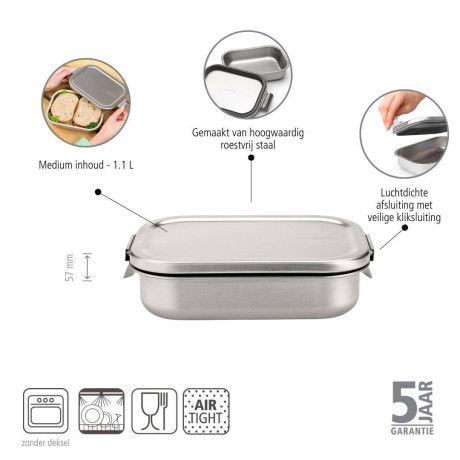 Brabantia Make & Take lunchbox medium - RVS afbeelding3 - 1