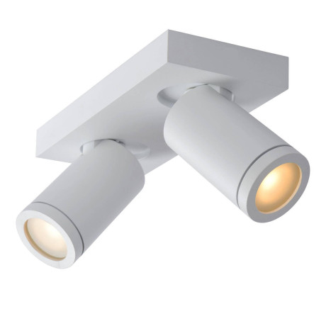 Lucide TAYLOR - Plafondspot Badkamer - LED Dim to warm - GU10 - 2x5W 2200K/3000K - IP44 - Wit afbeelding3 - 1