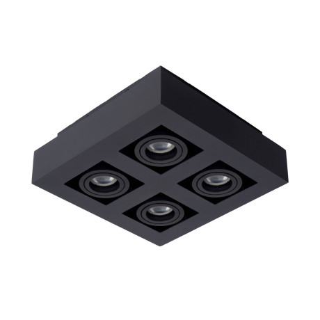 Lucide XIRAX - Plafondspot - LED Dim to warm - GU10 - 4x5W 2200K/3000K - Zwart afbeelding3 - 1