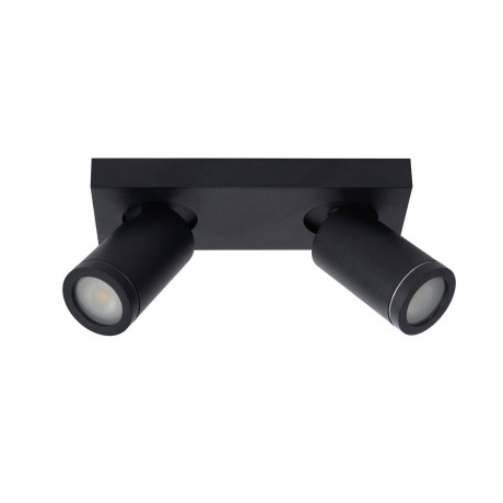 Lucide TAYLOR - Plafondspot Badkamer - LED Dim to warm - GU10 - 2x5W 2200K/3000K - IP44 - Zwart afbeelding3 - 1