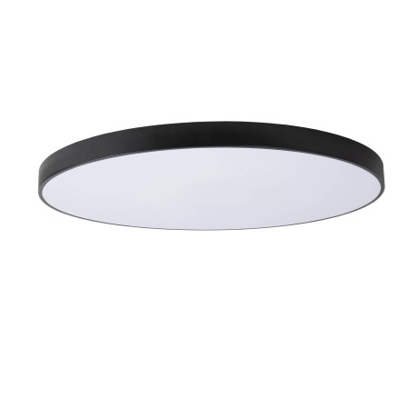 Lucide UNAR - Plafonnière - Ø 80 cm - LED Dimb. - 1x80W 2700K - 3 StepDim - Zwart afbeelding3 - 1