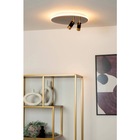 Lucide JUBEL - Plafonnière - Ø 40 cm - LED Dimb. - 2700K - Zwart chroom afbeelding3 - 1