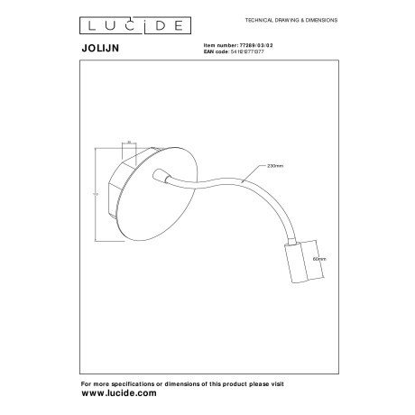 Lucide JOLIJN - Oplaadbare Bedlamp / Wandlamp - Accu/Batterij - Ø 11 cm - LED - 1x2W 3000K - Magnetisch - Mat Goud / Messing afbeelding3 - 1