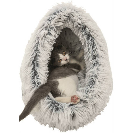 Trixie kattenmand Iglo Harvey Grijs / Wit-Zwart 41 x 35 x 26 cm afbeelding3 - 1